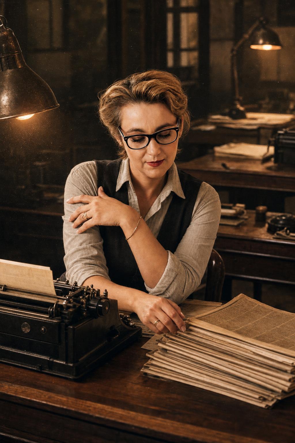 Vintage Newspaper Editorial Portrait Prompt generated result example 3