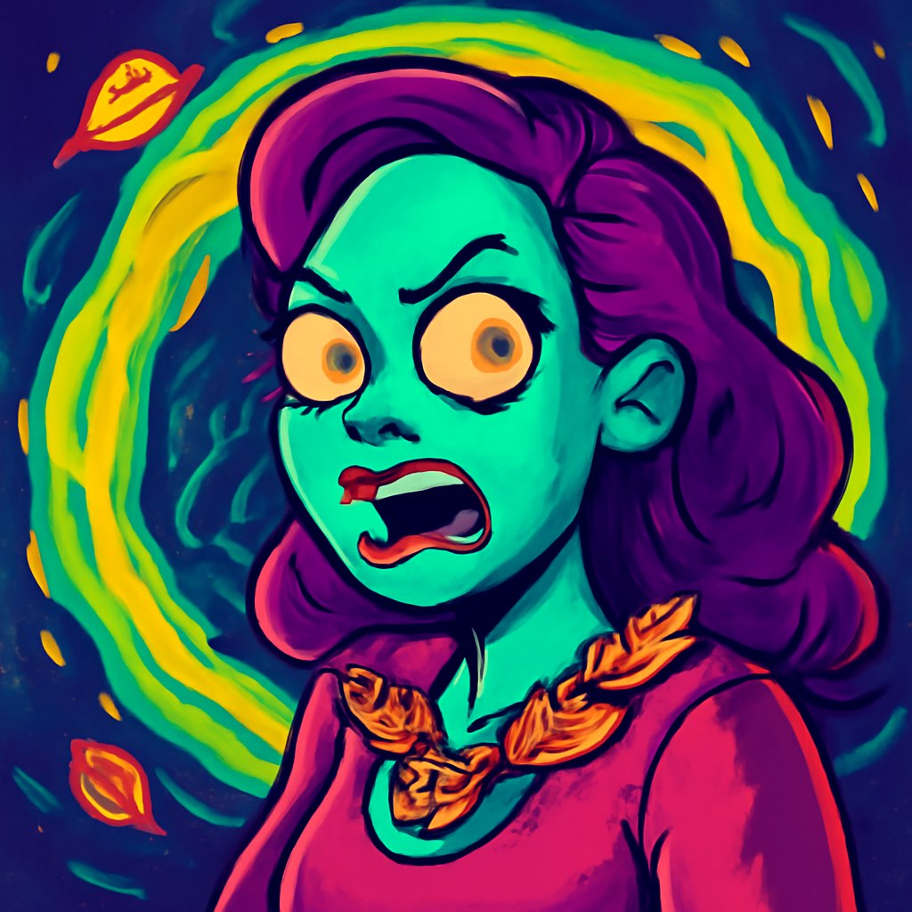 Chaotic Sci-Fi Cartoon Avatar Prompt Example 1 after result