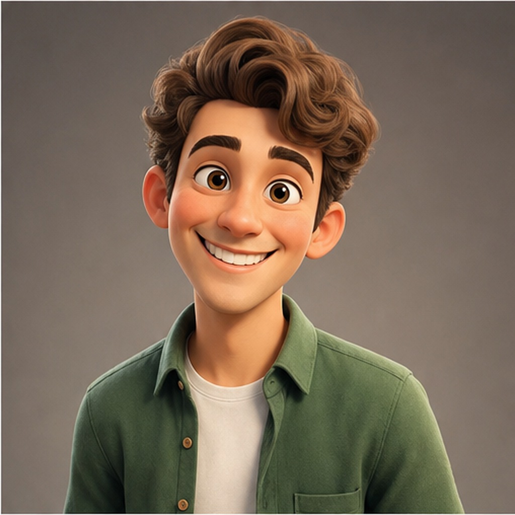 3D Caricature Portrait Prompt Example 1 after image