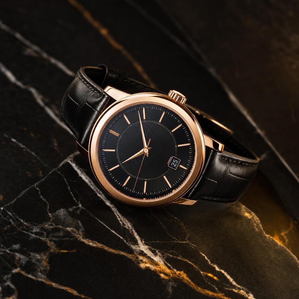Luxury Watch Dark Marble Product Prompt generated result example 3