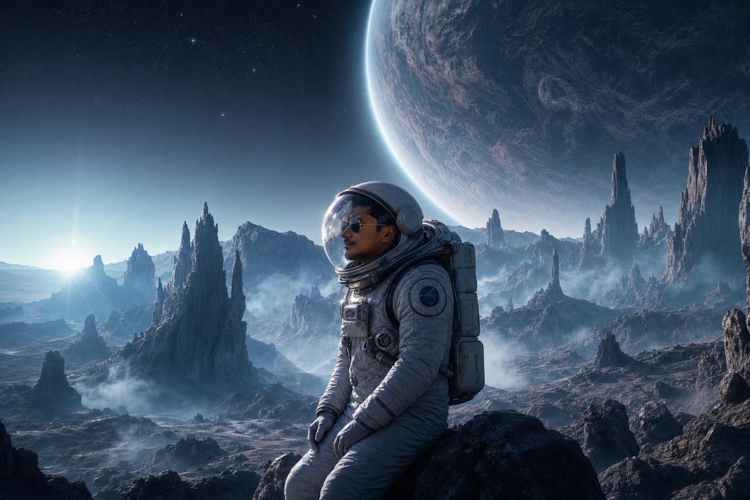 AI result created with Astronaut on Alien Planet Prompt example 1
