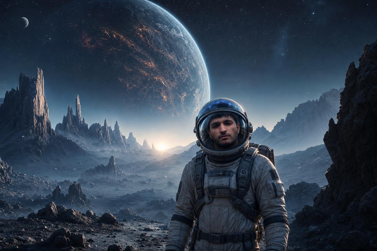 Astronaut on Alien Planet Prompt generated result example 2