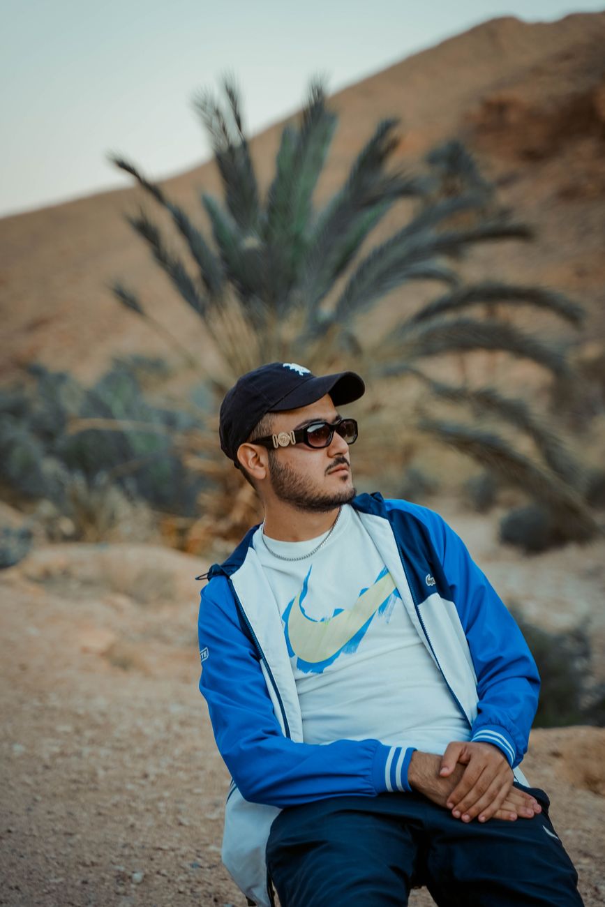 Desert Fashion Campaign in White Prompt stock source reference example 2