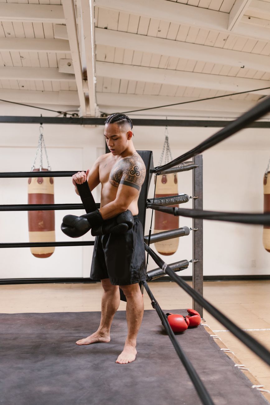 Underground Boxing Champion Portrait Prompt stock source reference example 2