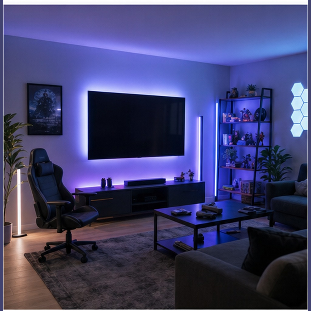 Retro 90s Game Room Photo Prompt Example 1 before image
