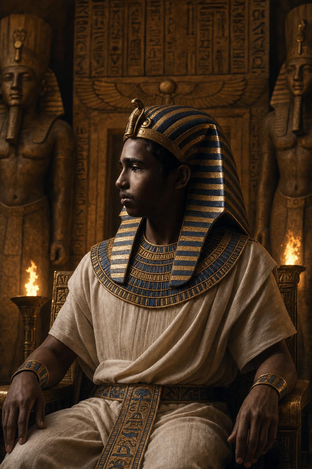 Ancient Egyptian Pharaoh Portrait Prompt generated result example 2
