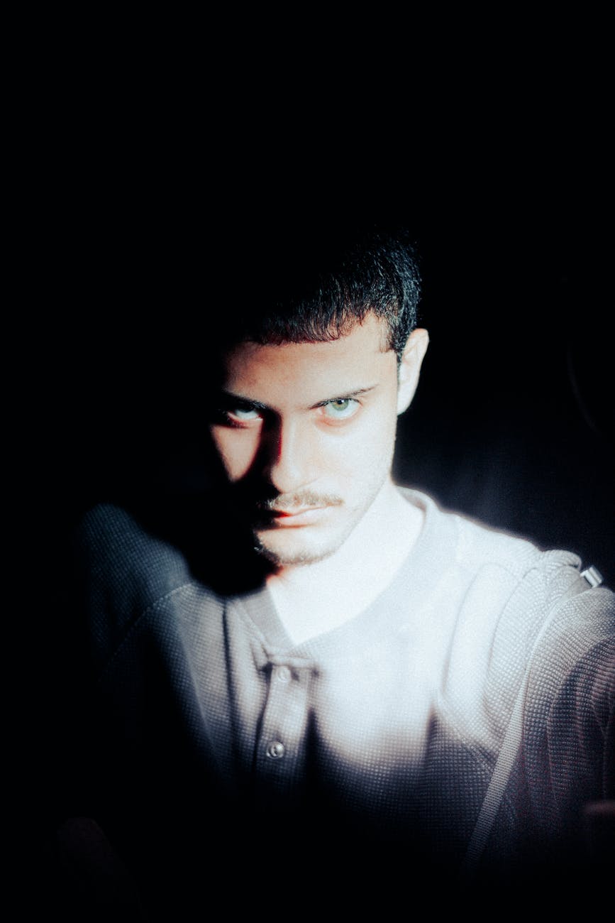Noir Interrogation Room Portrait Prompt stock source reference example 3