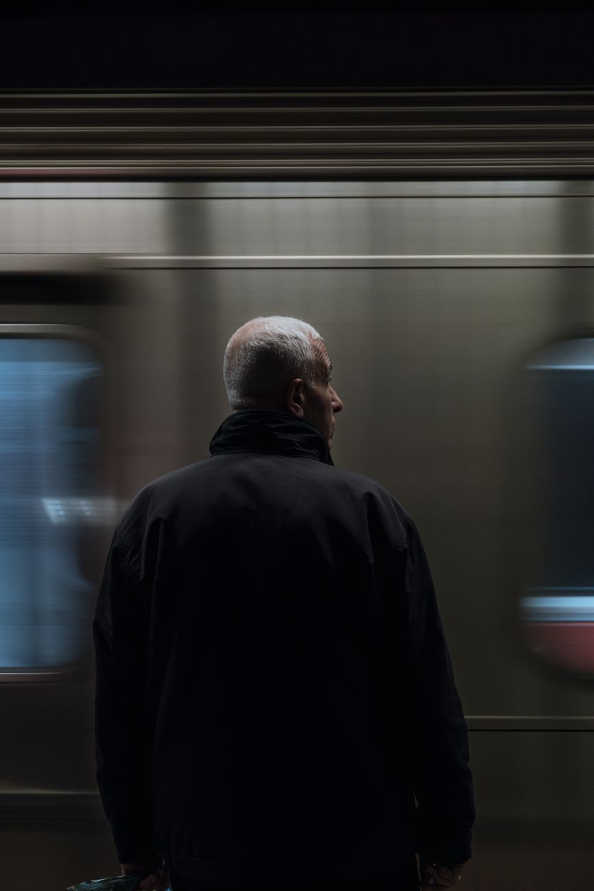 Vintage Train Station Traveler Portrait Prompt source portrait example 1