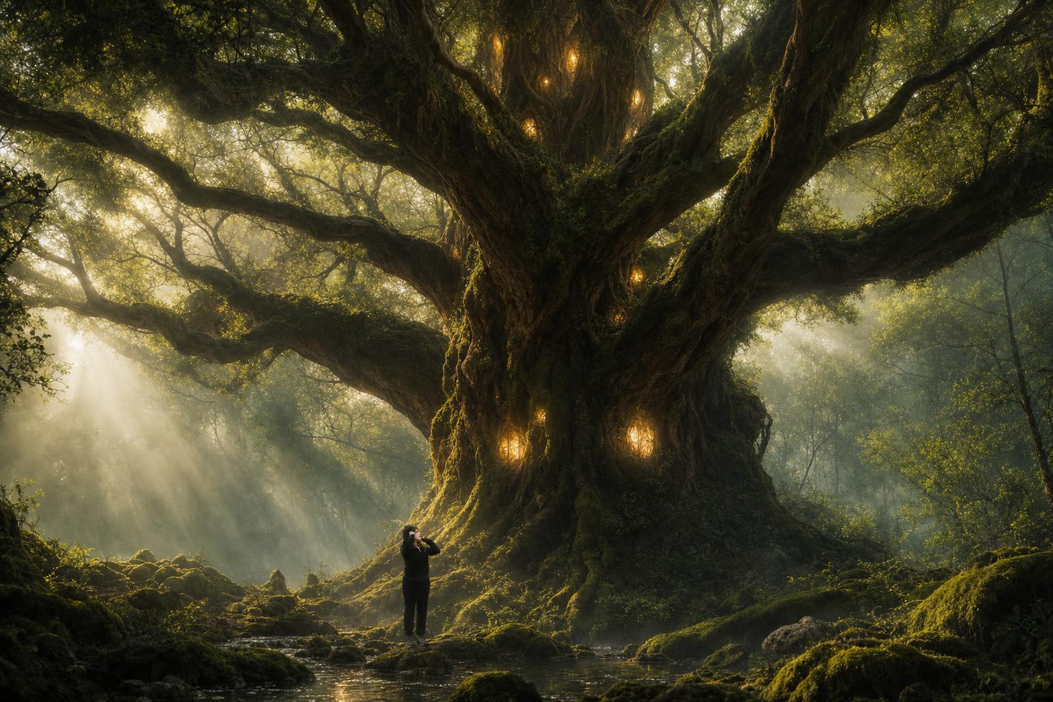 Magical Ancient Tree Forest Prompt generated result example 2