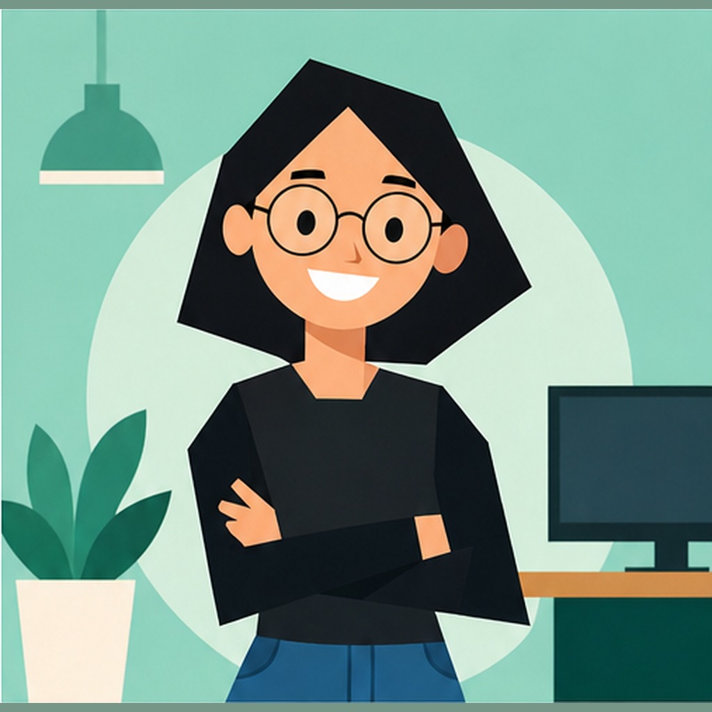 Simple Geometric Cartoon Character Prompt generated result example 2