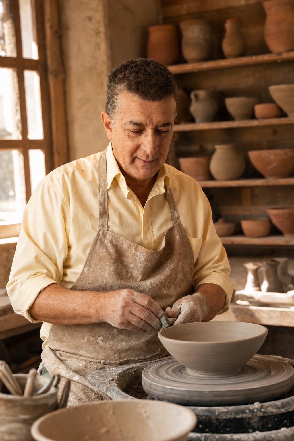 AI portrait result created with Artisan Pottery Studio Portrait Prompt example 1