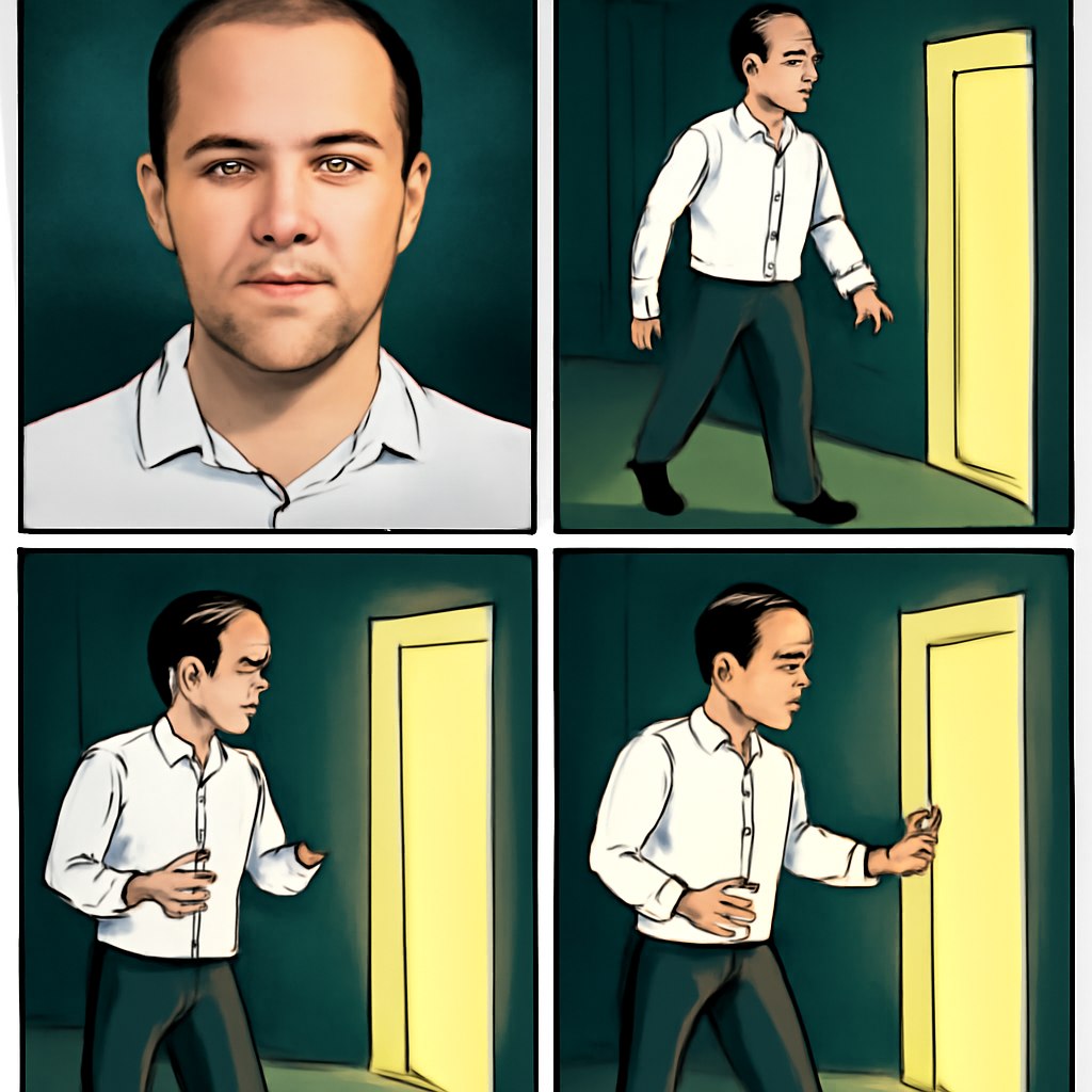 Comic Page Storyboard Prompt Example 3 after result