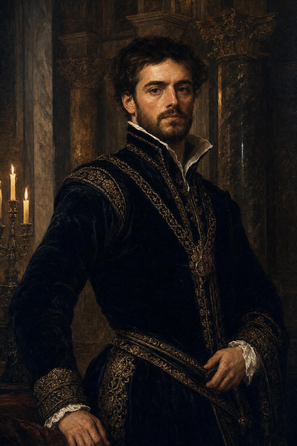 Renaissance Oil Painting Portrait Prompt generated result example 2