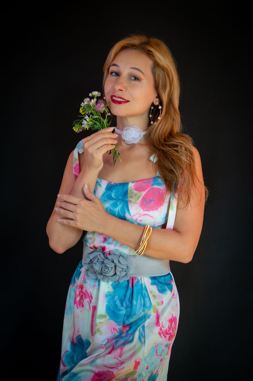 High-Fashion Floral Surrealism Portrait Prompt stock source reference example 3
