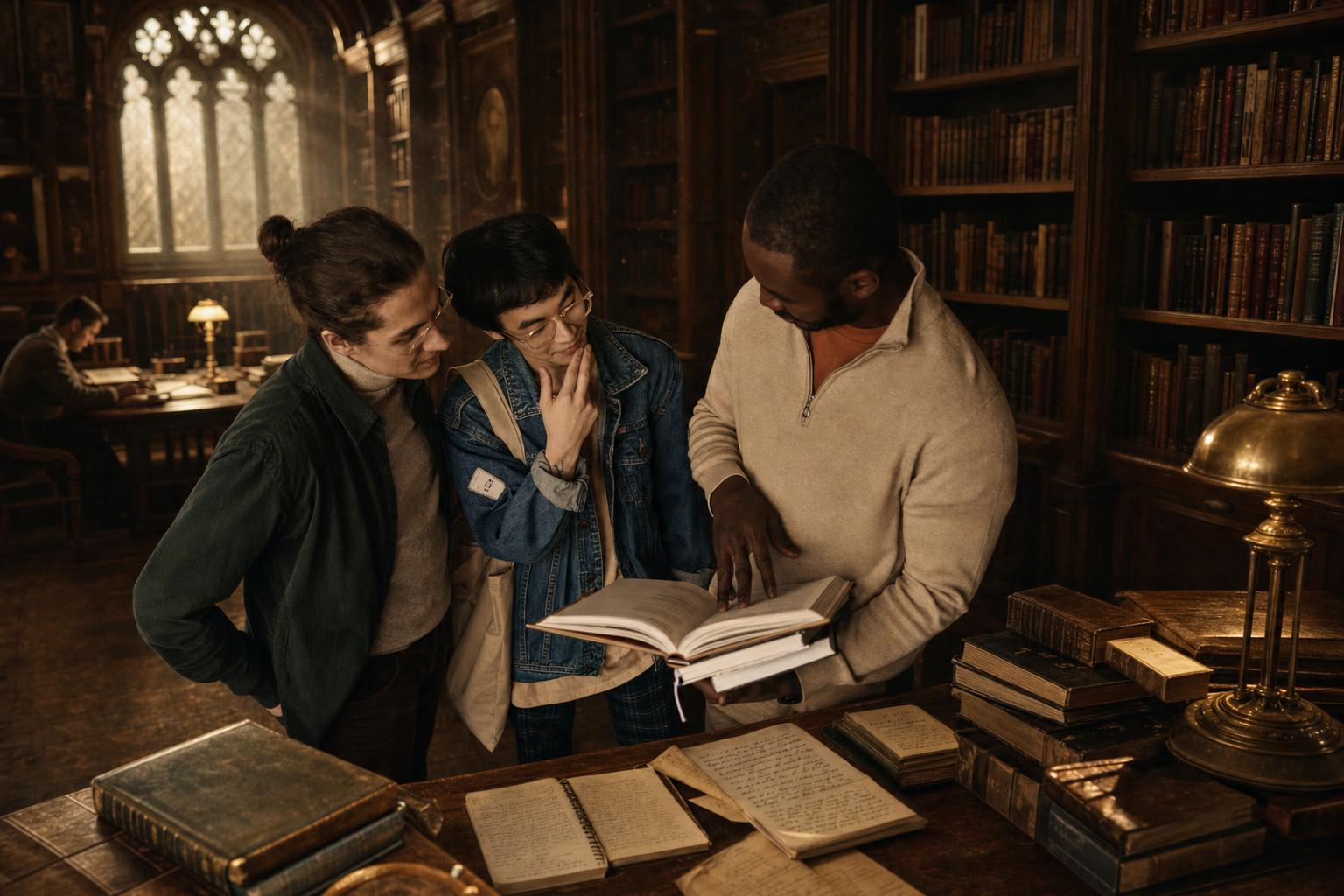 Dark Academia Old Library Prompt generated result example 2