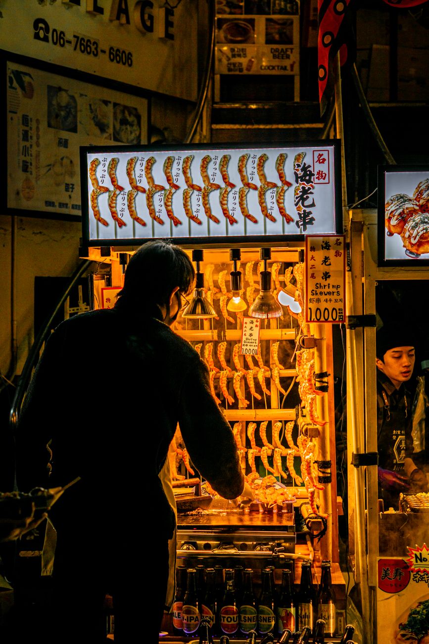 Street Food Night Market Portrait Prompt stock source reference example 3