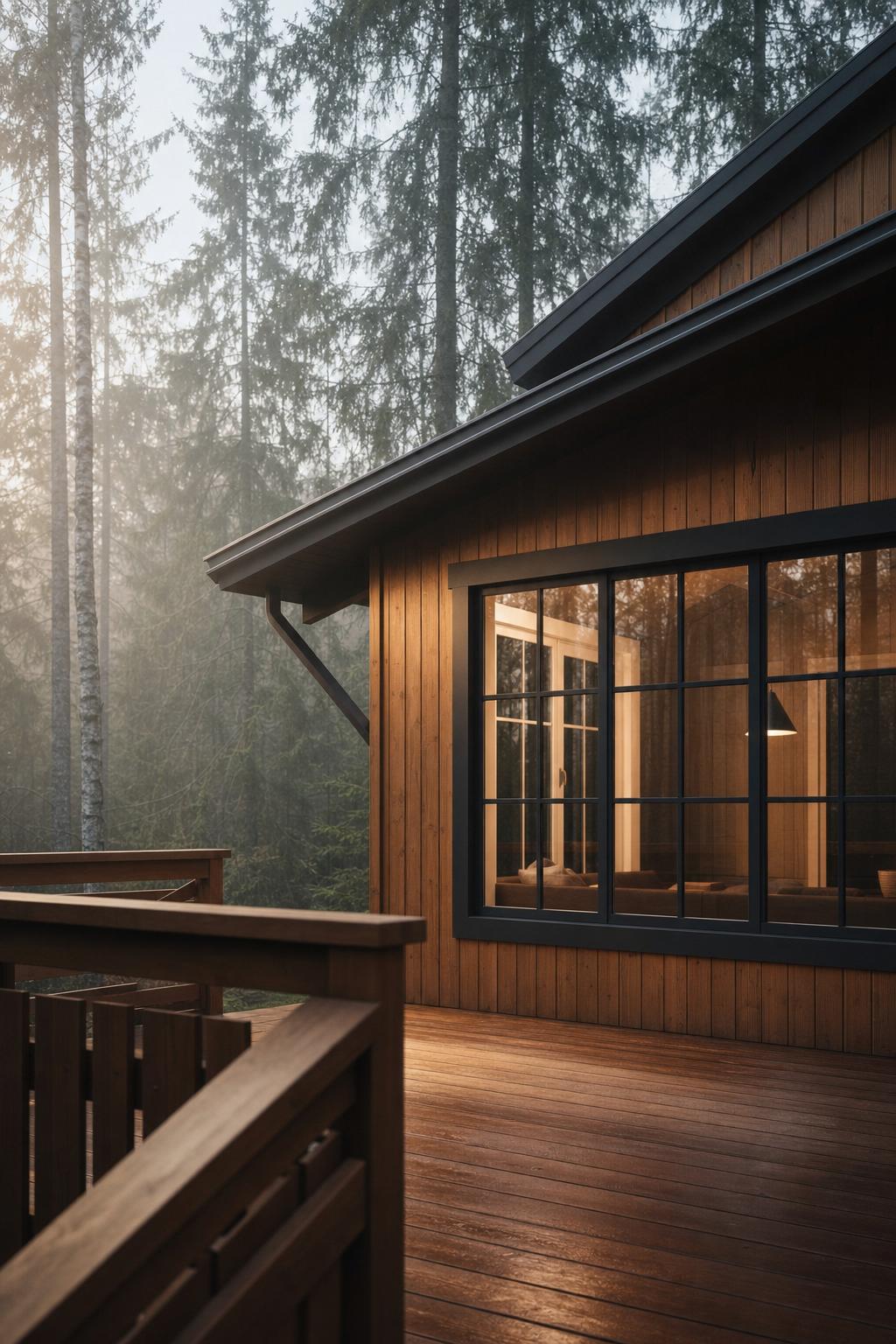 Misty Forest Cabin Adult Selfie Portrait ChatGPT Image Prompt generated result example 2