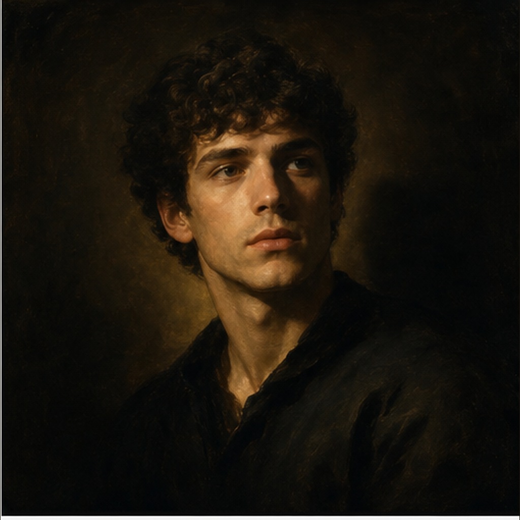 Classical Chiaroscuro Portrait Prompt Example 1 after image