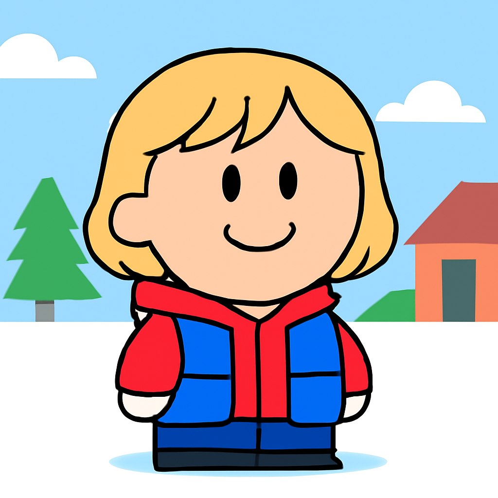 Simple Geometric Cartoon Character Prompt Example 2 after result