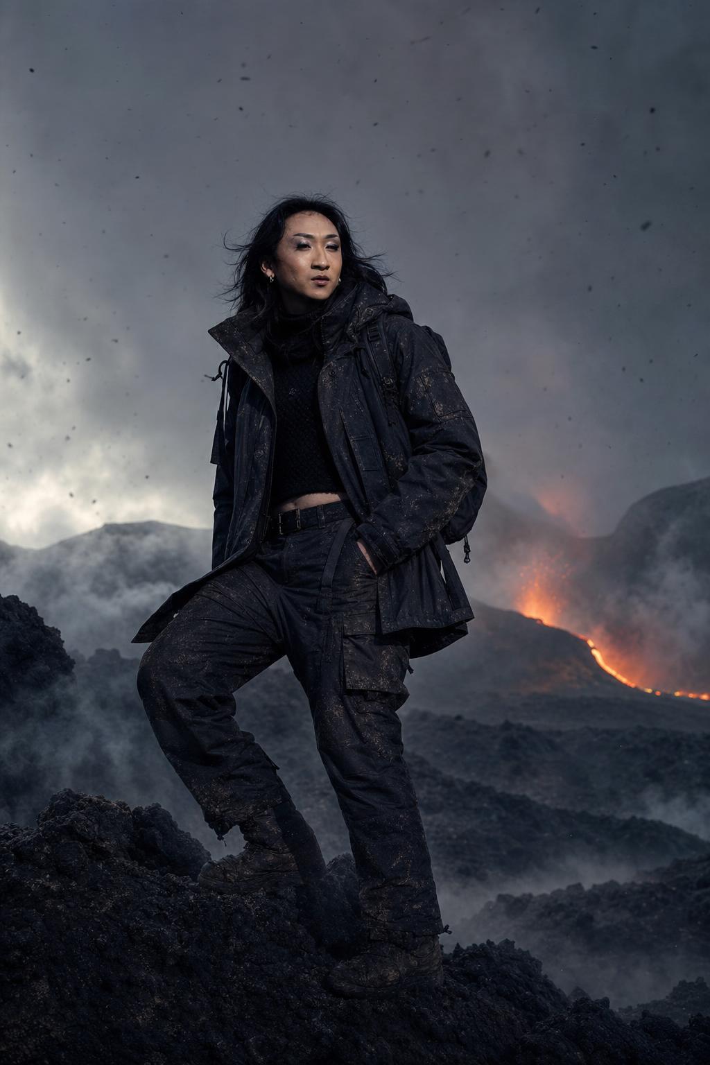 Volcanic Ash Explorer Portrait Prompt generated result example 2
