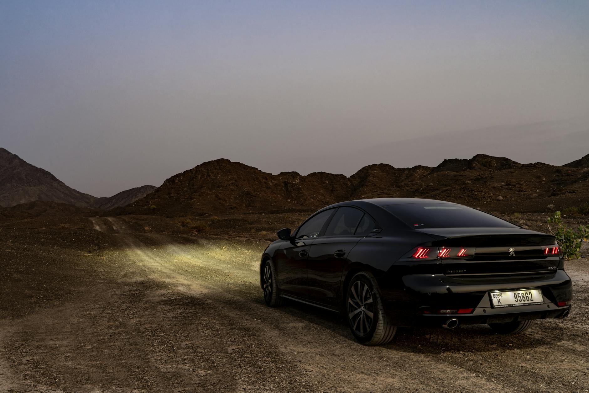 Matte Black Supercar Desert Poster Prompt stock source reference example 3