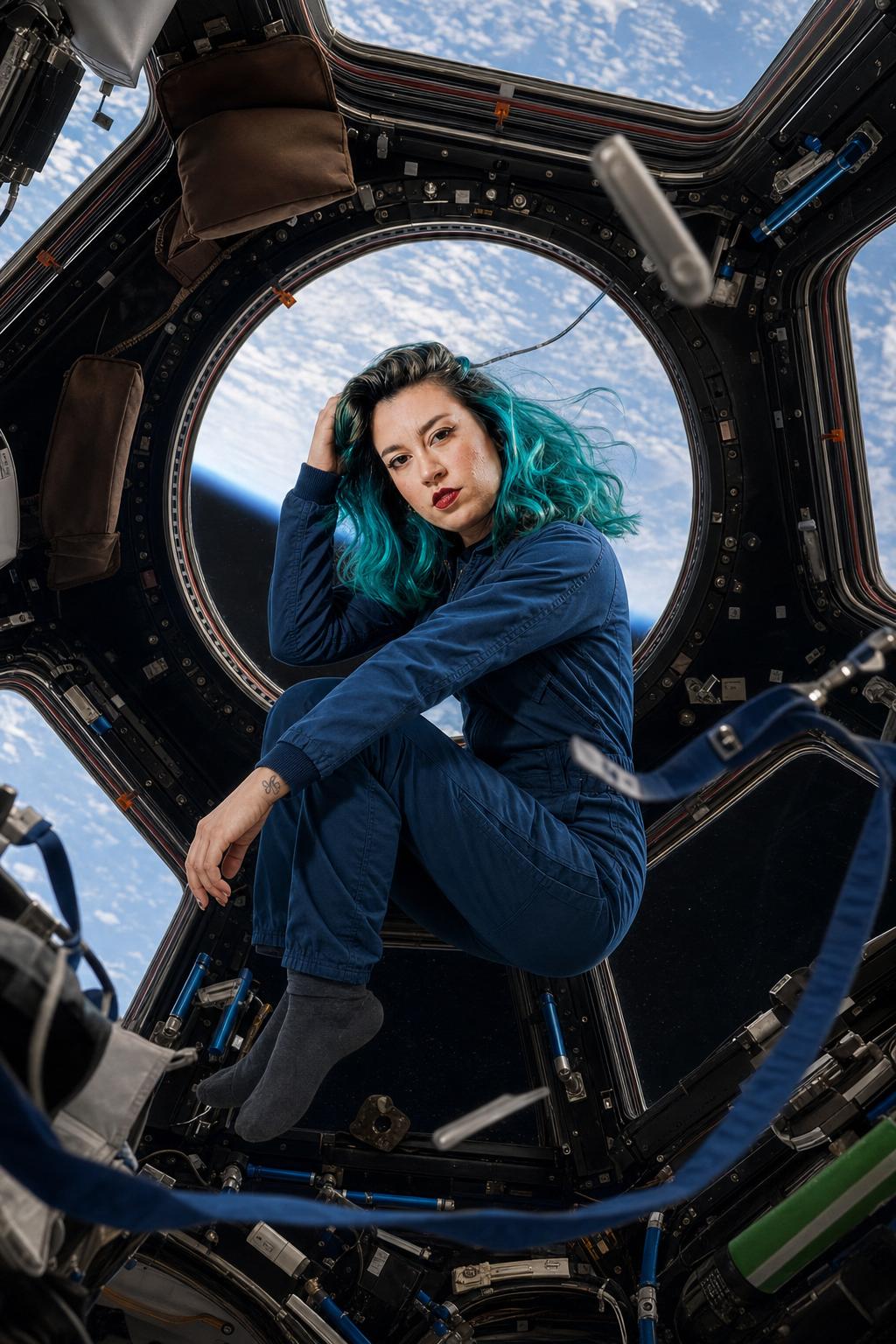 Space Station Cupola Portrait Prompt generated result example 3