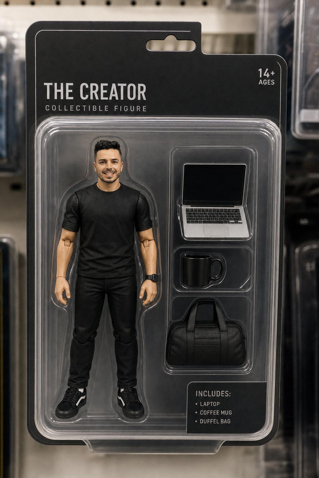 Premium Action Figure Blister Package Prompt Example 2 after result