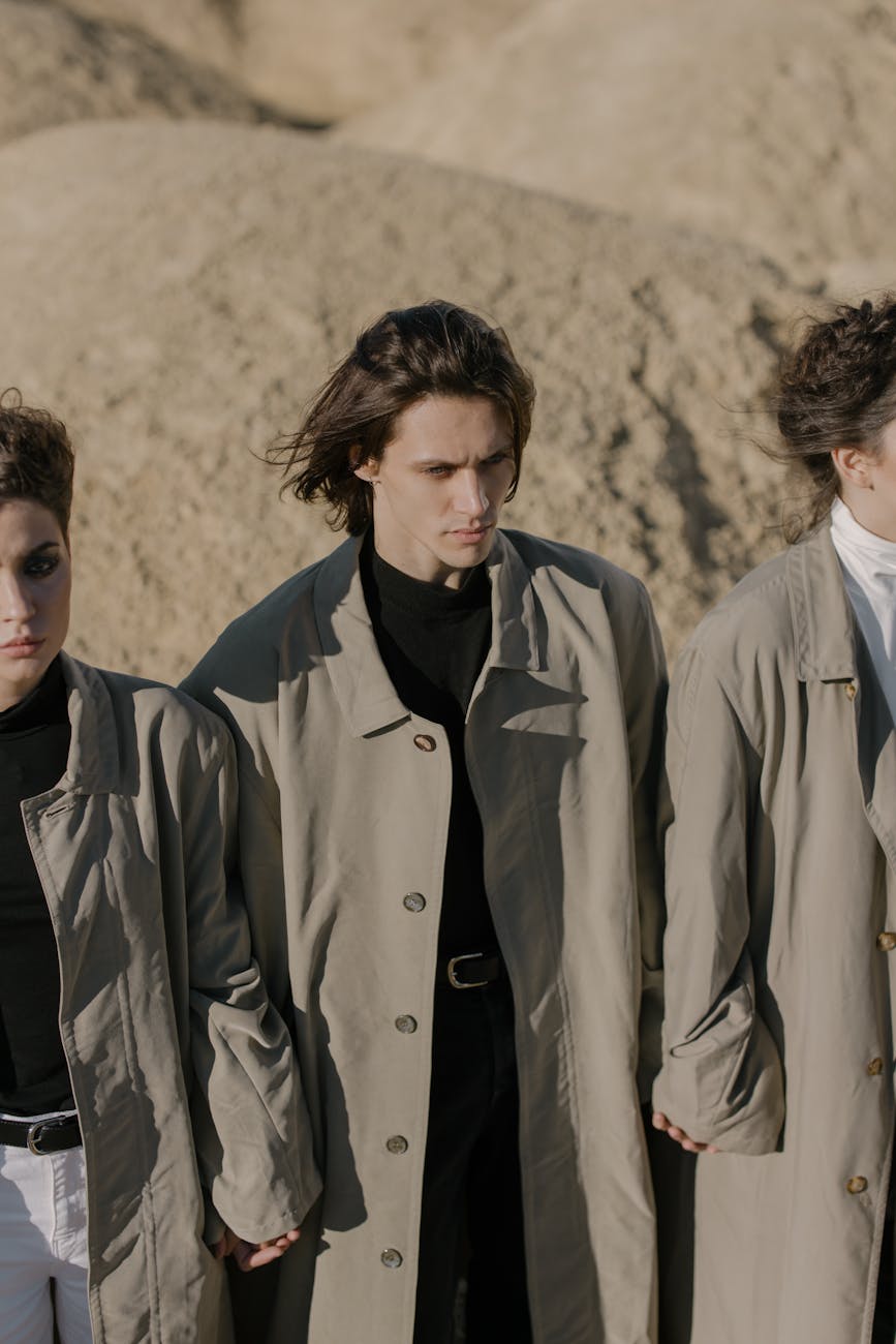 Desert Fashion Campaign in White Prompt source portrait example 1