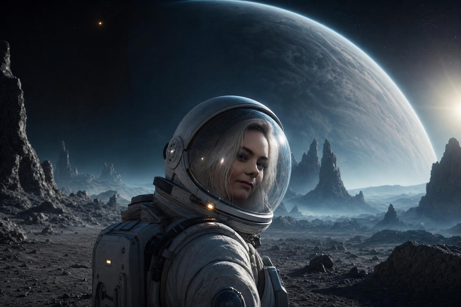 Astronaut on Alien Planet Prompt generated result example 3