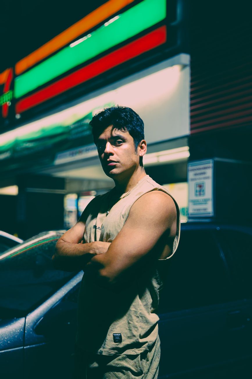 Neon Ramen Shop Street Portrait Prompt stock source reference example 2
