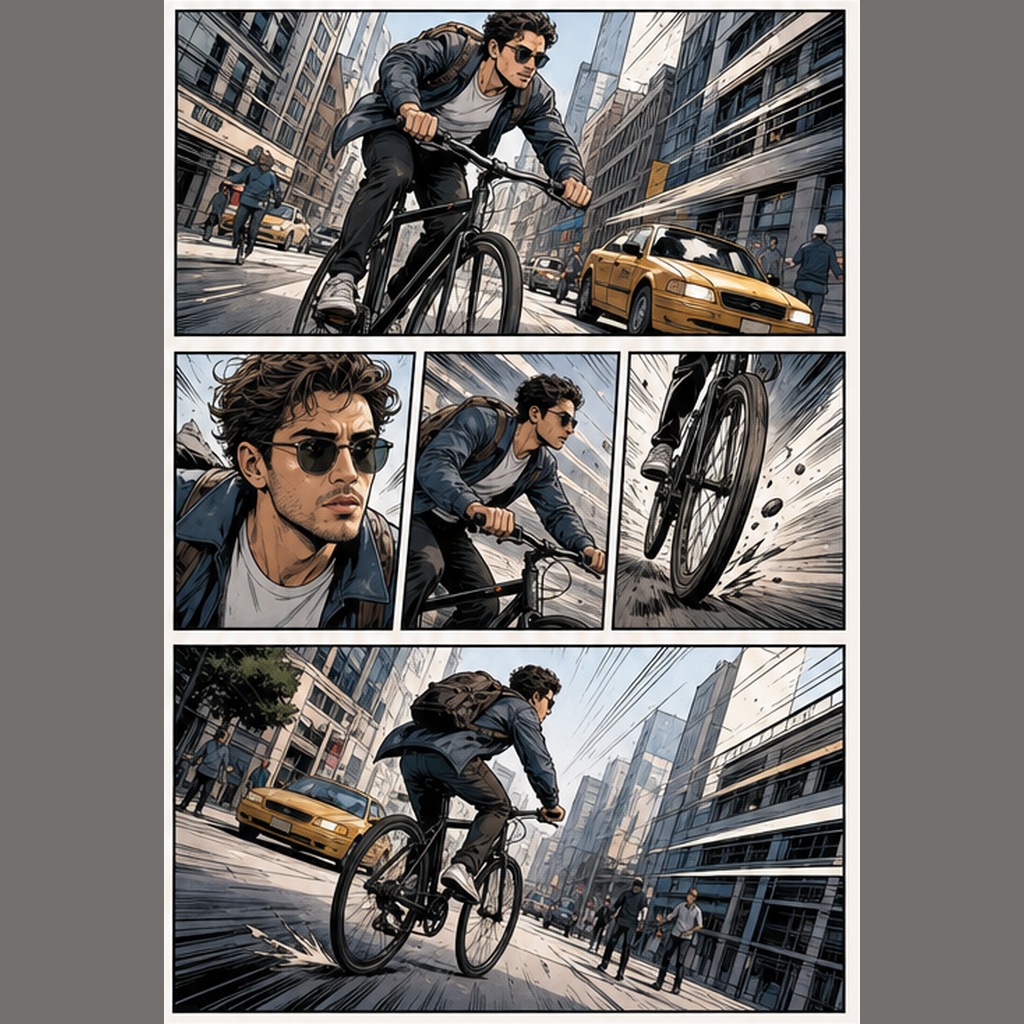 Comic Page Storyboard Prompt result example