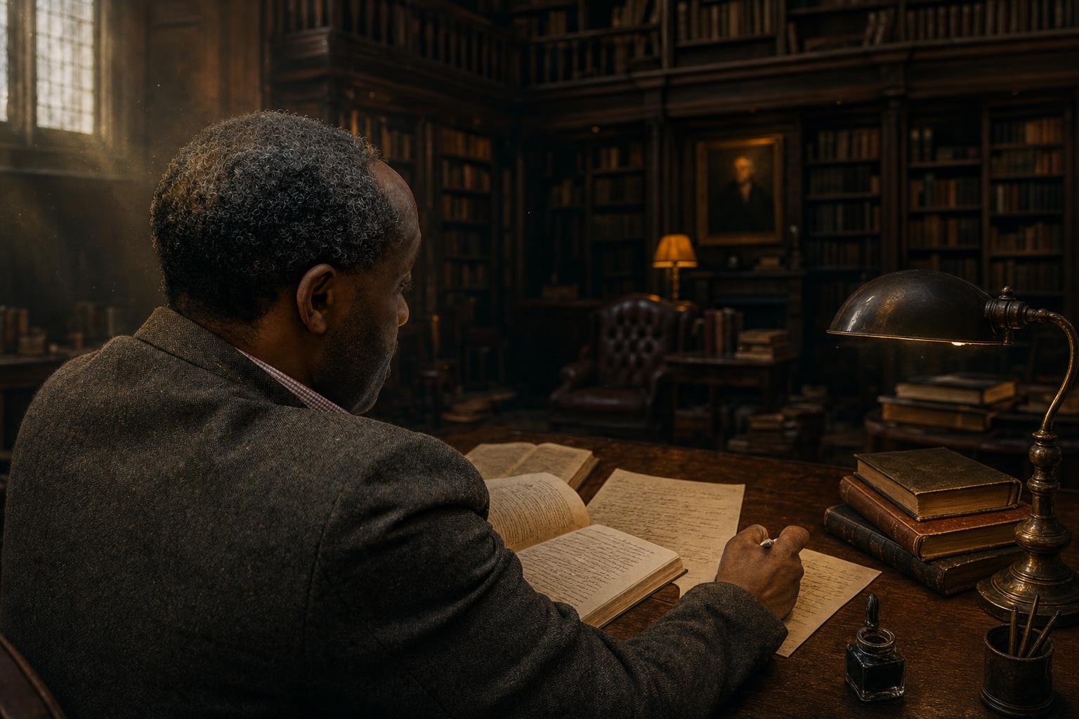 Dark Academia Old Library Prompt generated result example 3