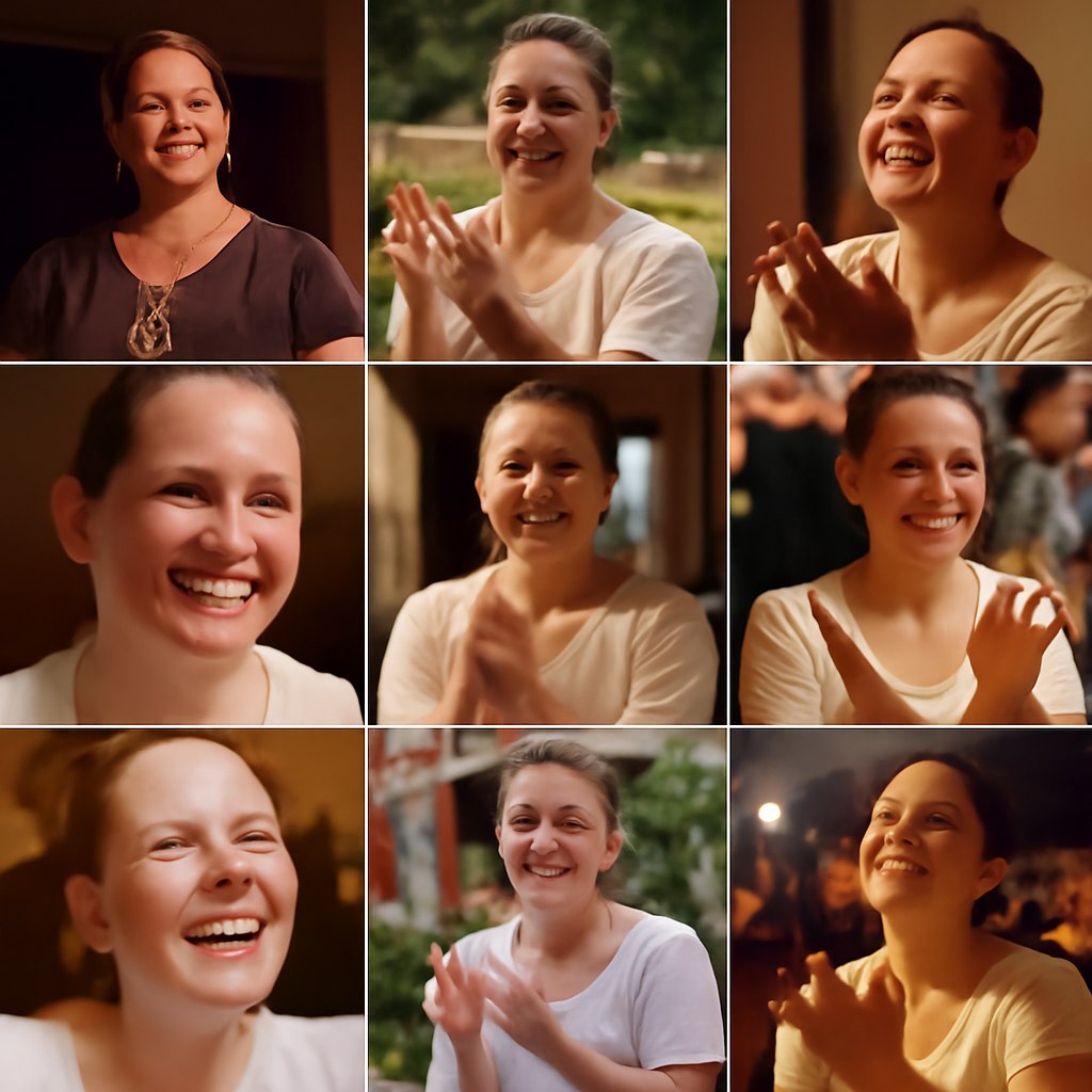 4x4 Candid Nostalgic Photo Grid Prompt Example 1 after result