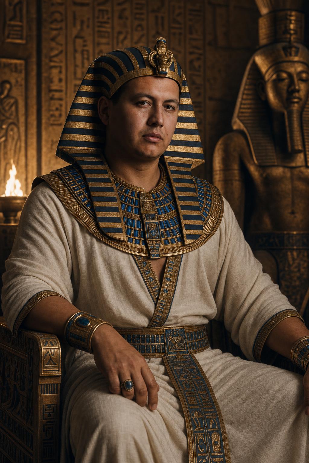 Ancient Egyptian Pharaoh Portrait Prompt generated result example 3