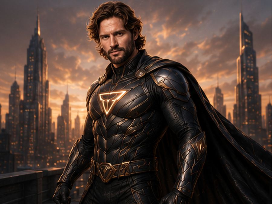 AI original superhero portrait result example 1