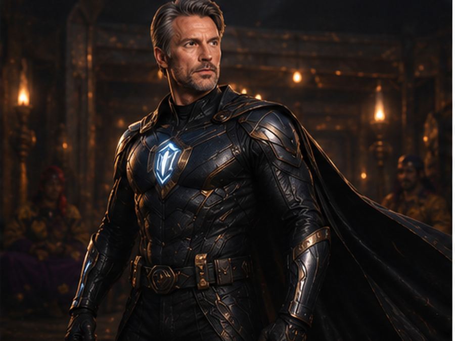 AI original superhero portrait result example 2