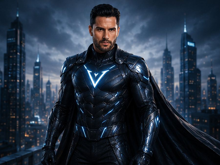AI original superhero portrait result example 3