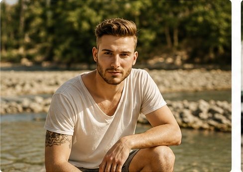 Rugged masculine portrait prompt source portrait example 2