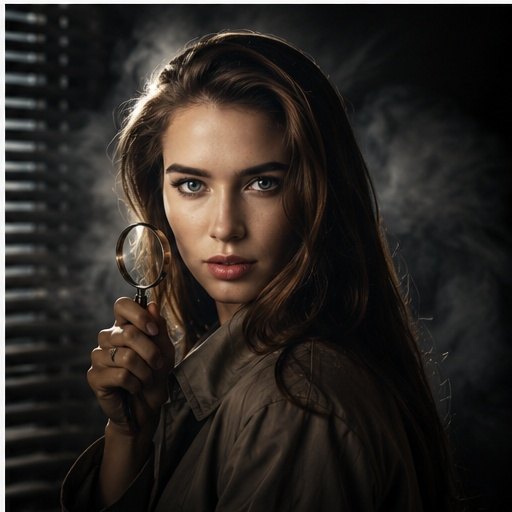 AI portrait result created with Cinematic Detective Character Portrait Prompt example 3