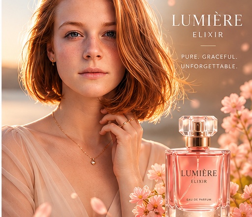 Luxury perfume advertisement portrait result 3