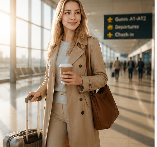 Realistic airport travel editorial photo result 1