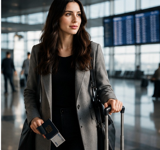 Realistic airport travel editorial photo result 3