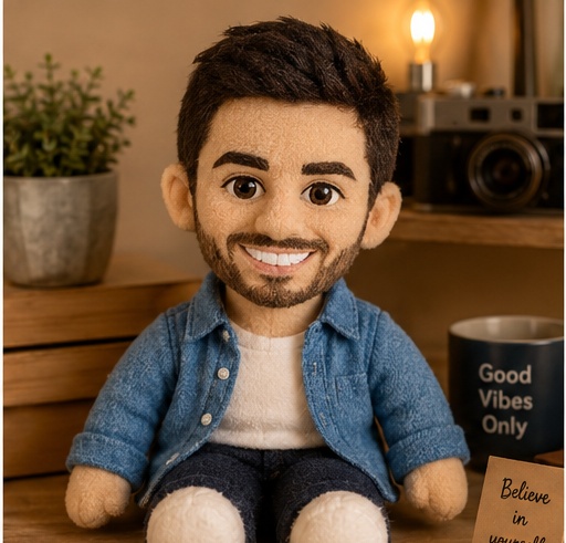 Generated soft plush toy shelf result example 2 with fuzzy texture