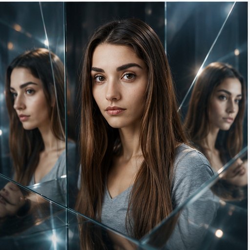 AI portrait result created with Surreal Mirror-World Portrait Prompt example 1