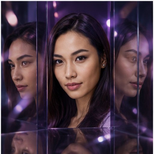 AI portrait result created with Surreal Mirror-World Portrait Prompt example 2