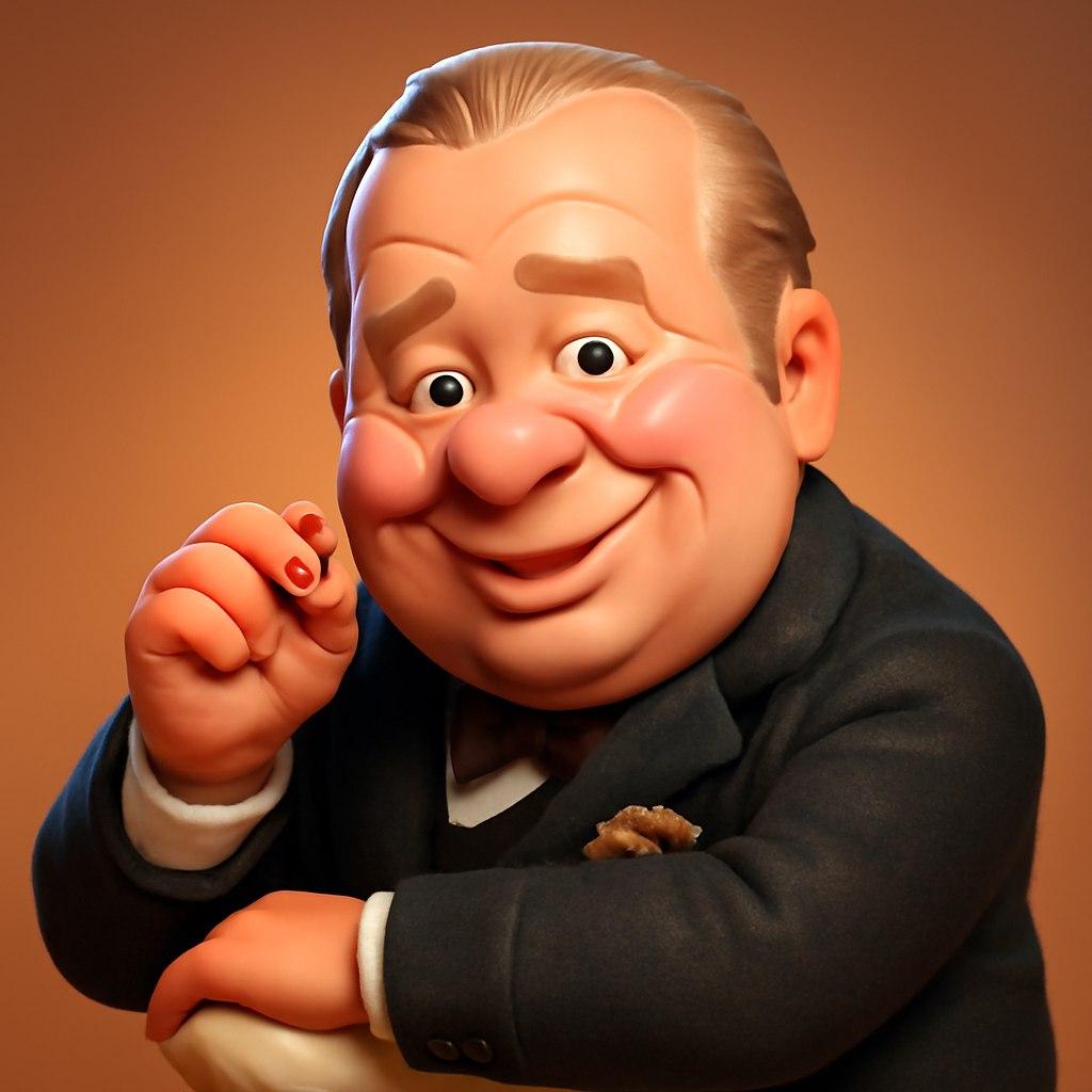 3D Caricature Portrait Prompt generated result example 2