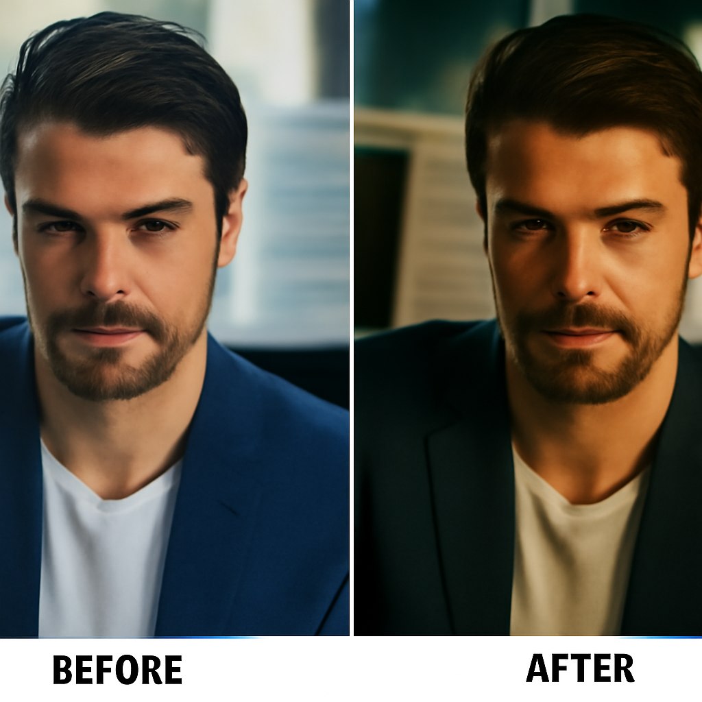 Cinematic Color Toning Prompt generated result example 3
