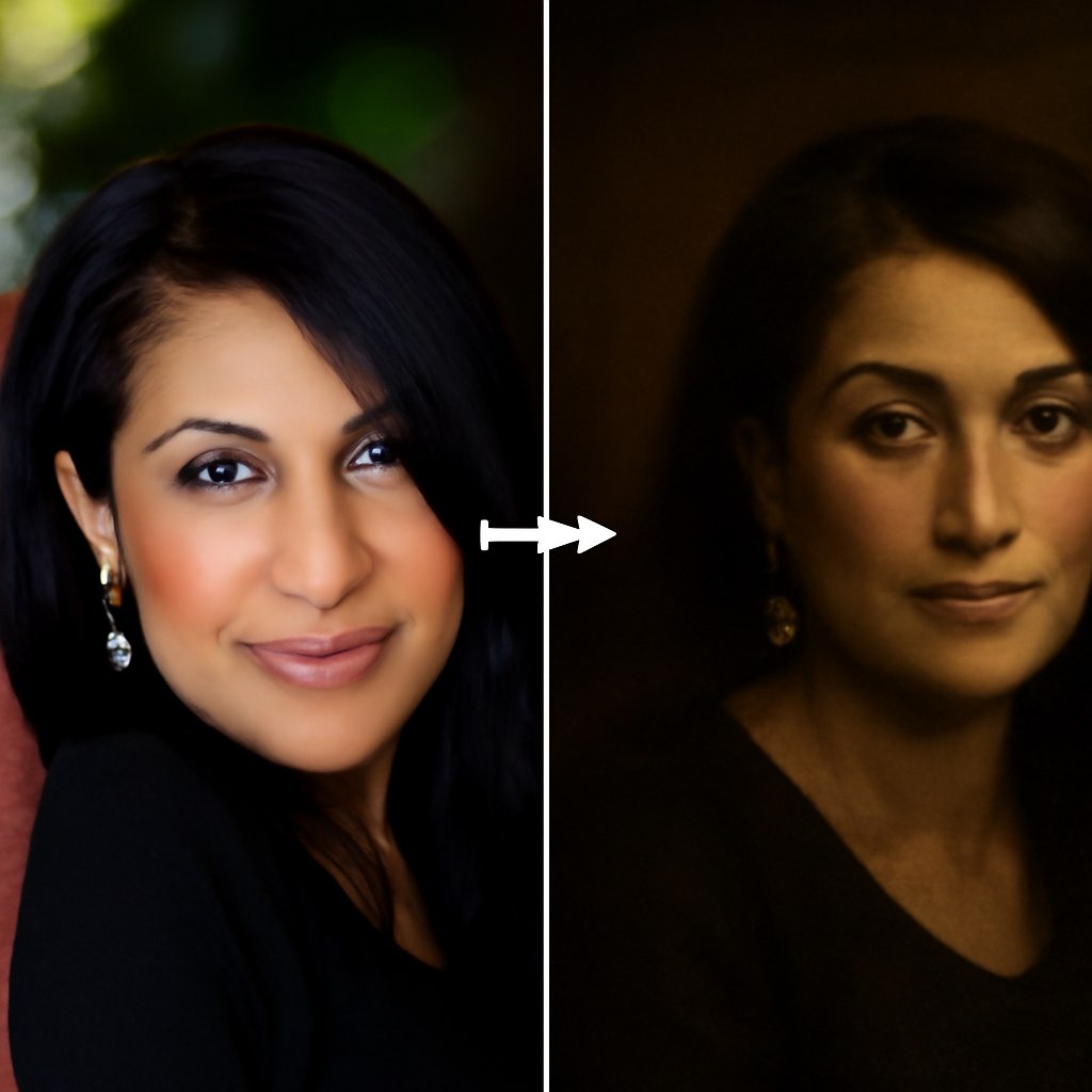 Classical Chiaroscuro Portrait Prompt generated result example 2