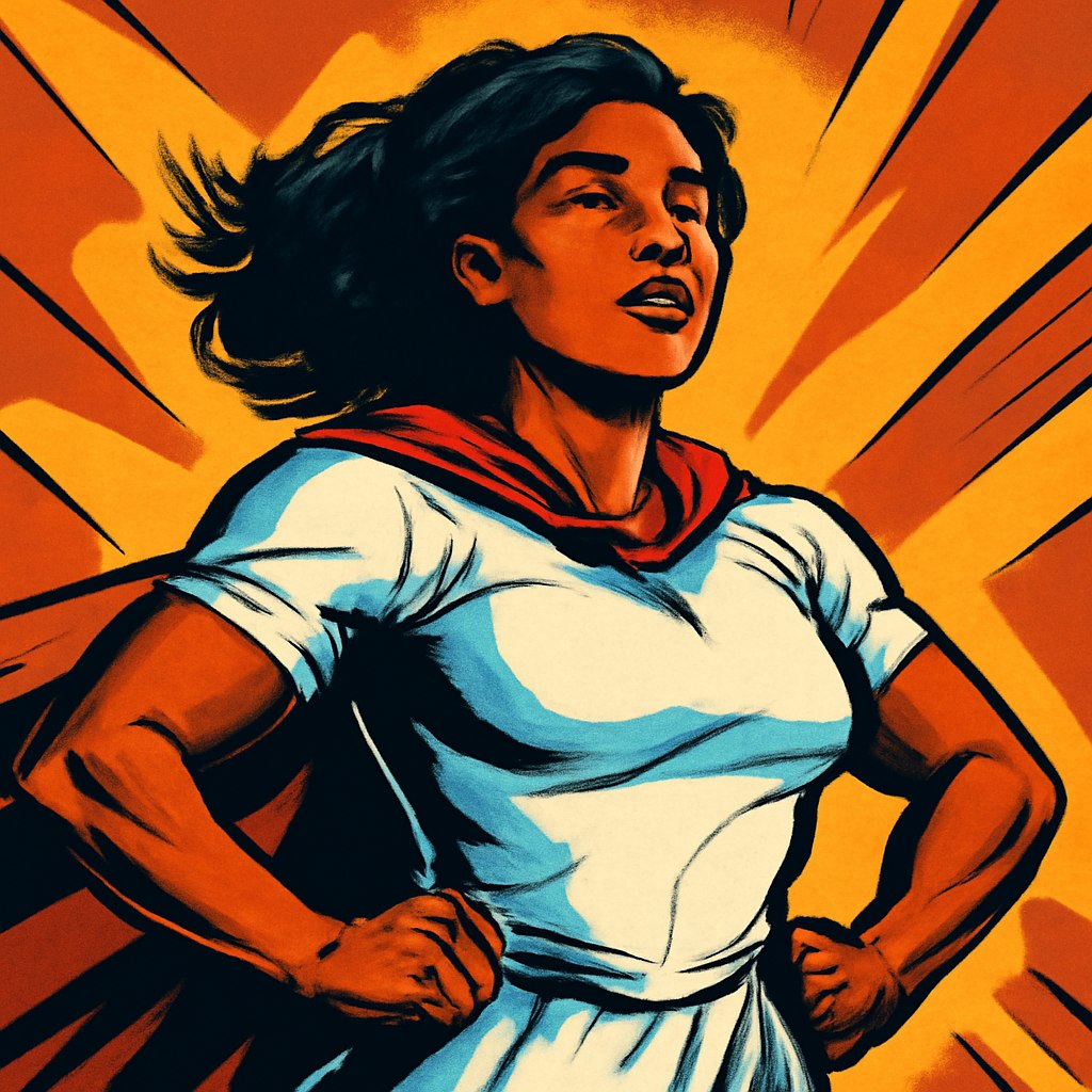 Superhero Comic Portrait Prompt generated result example 1